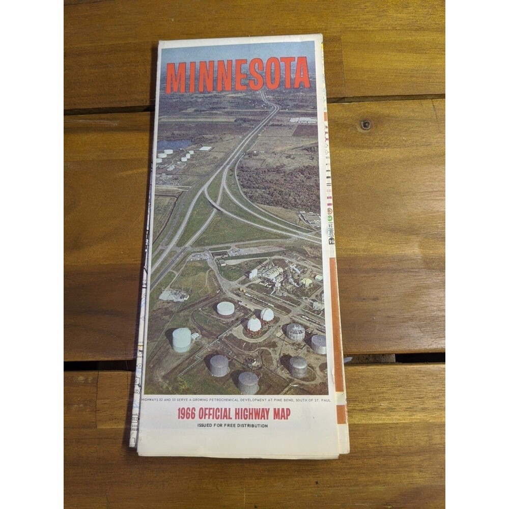 Vintage 1966 Minnesota Official Highway Map